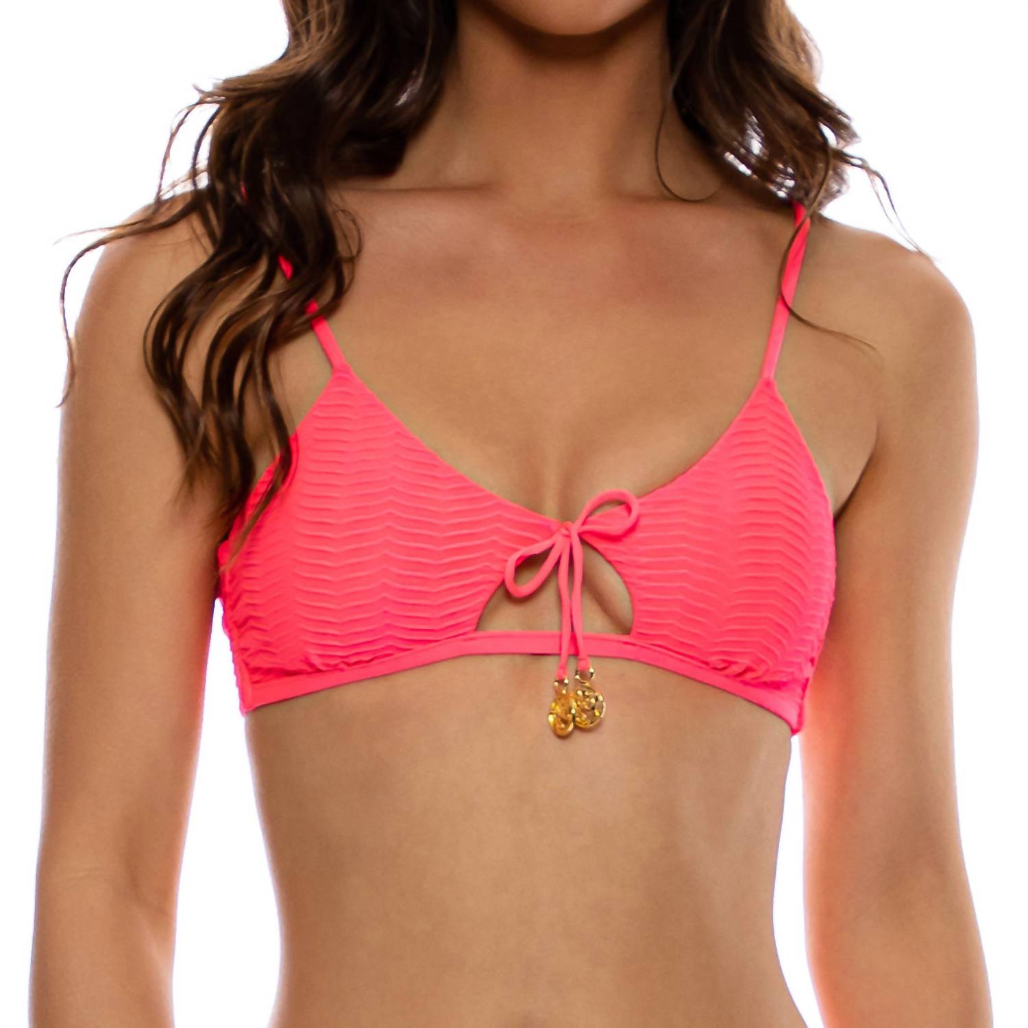 Luli Fama - Hot Tropics Scoop Neck Cut Out Top