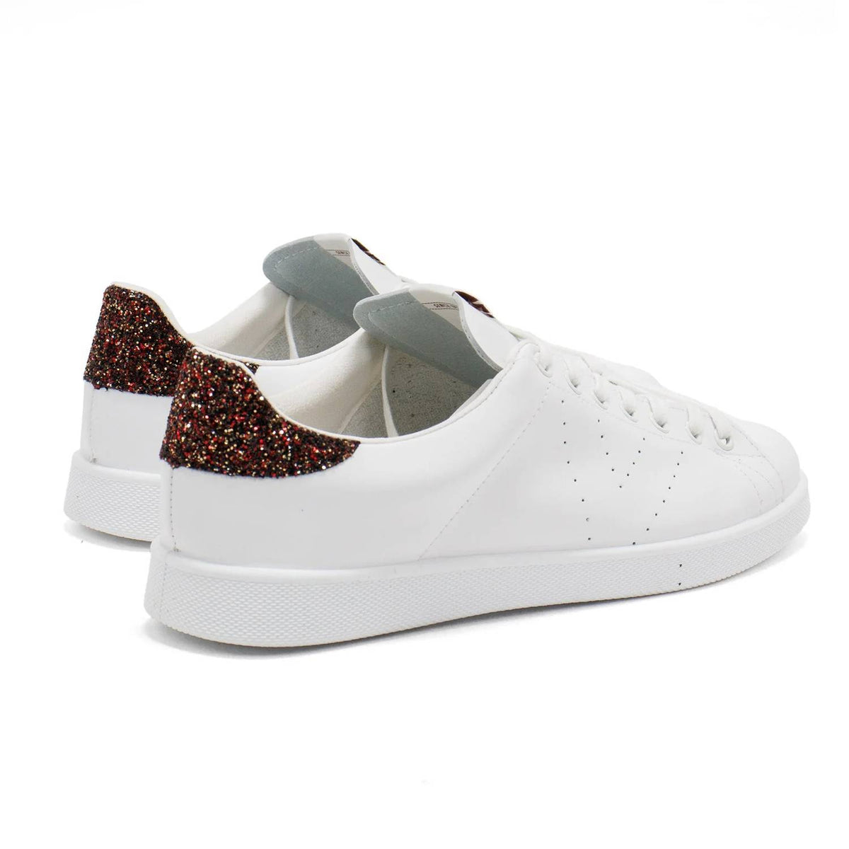 Victoria - Women's Glitter Leather Sneakers