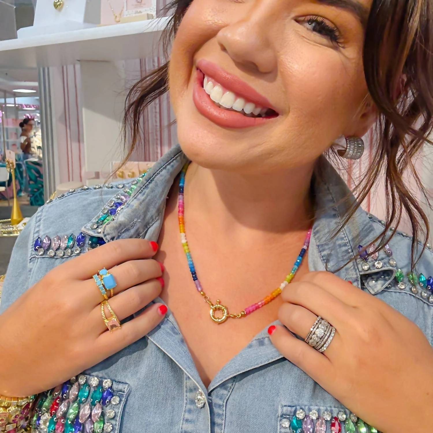 Treasure Jewels - Women's Rainbow Necklace