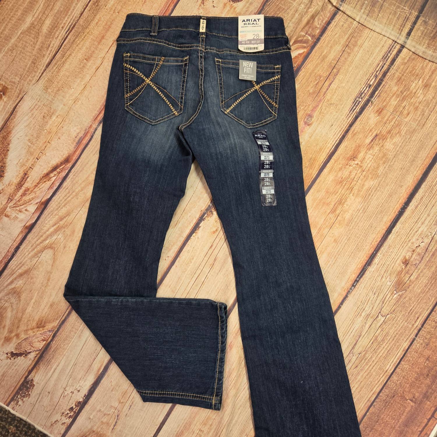 ARIAT Real Mid Rise Arrow Vicky Bootcut Jean in burbank - women's jeans - alternate view