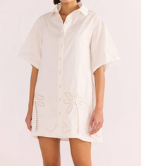 Minkpink - Romina Broderie Shirt Dress
