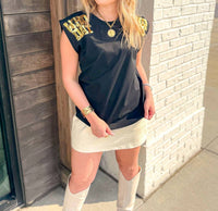 Sparkle City - Who Dat Sequin Tank Top