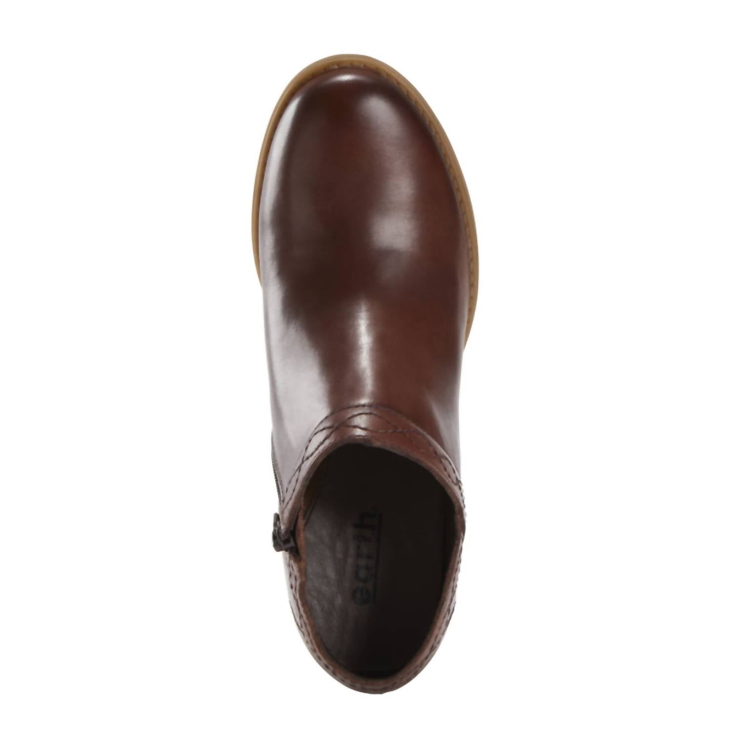 EARTH Women's Lina Austin Wide Ankle Boots in mahogany - women's shoe - alternate view