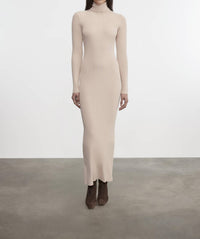 Enza Costa - SILK SWEATER RIB ANKLE TURTLENECK DRESS