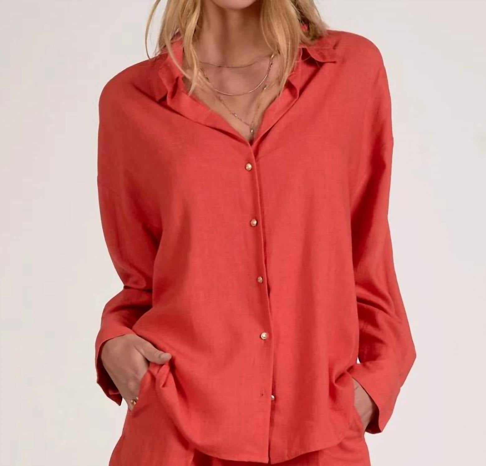 Elan - Allison Button Up Top