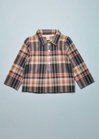 Emile & Ida Girls Plaid Kurta in madras - kids' shirt