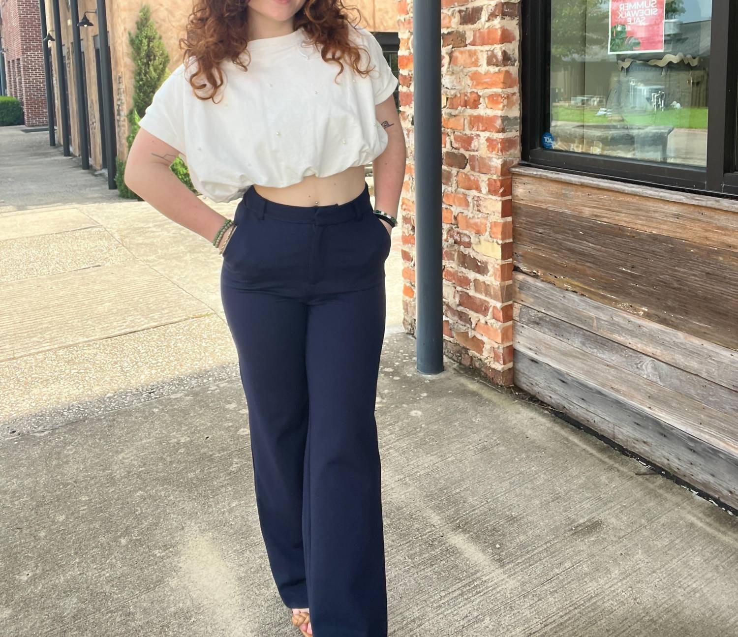SKIES ARE BLUE Maritime Trouser in navy - women's pants - alternate view