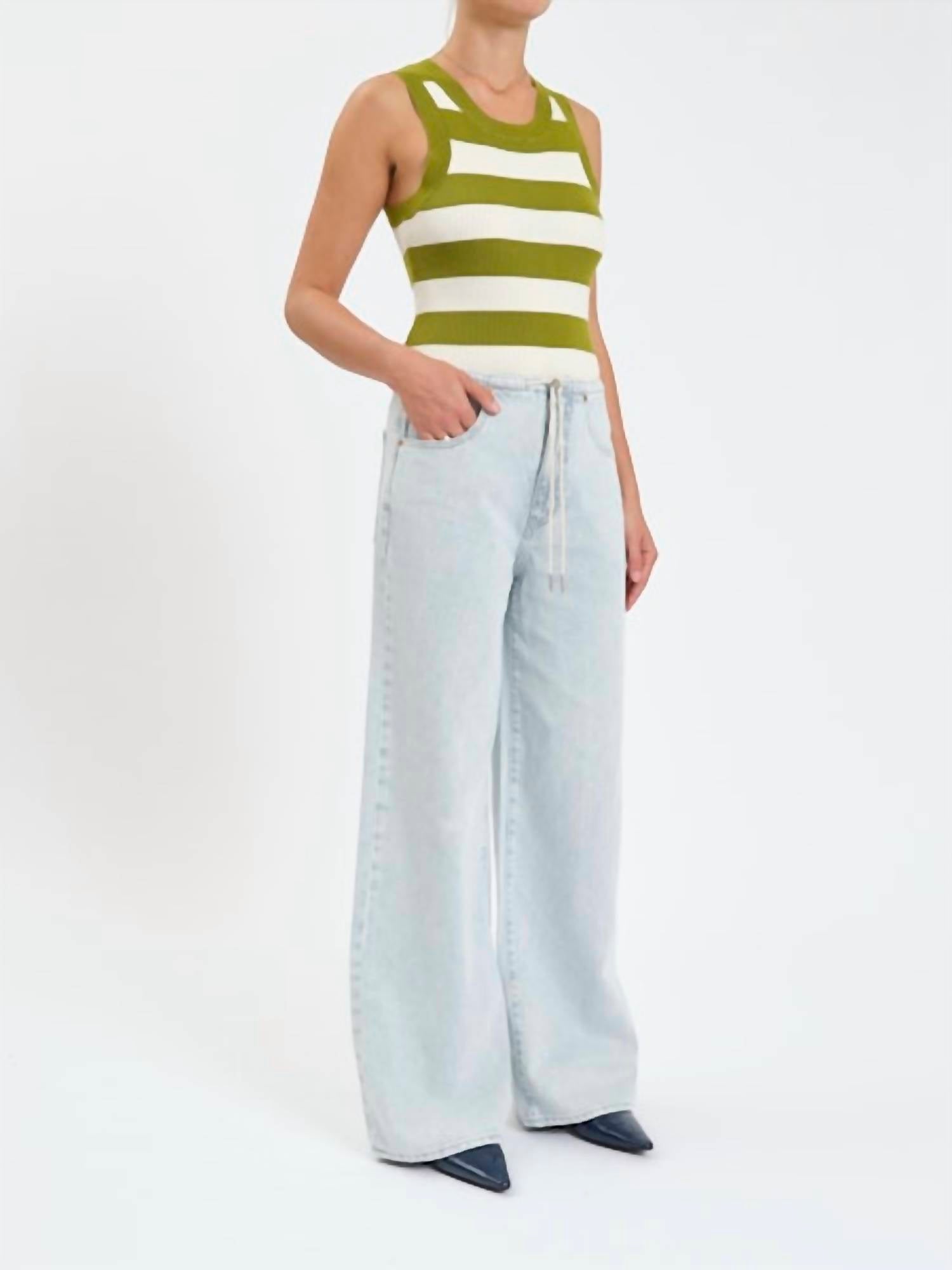 DAZE Madison Wide Leg Jean in baby talk - women's jeans - alternate view