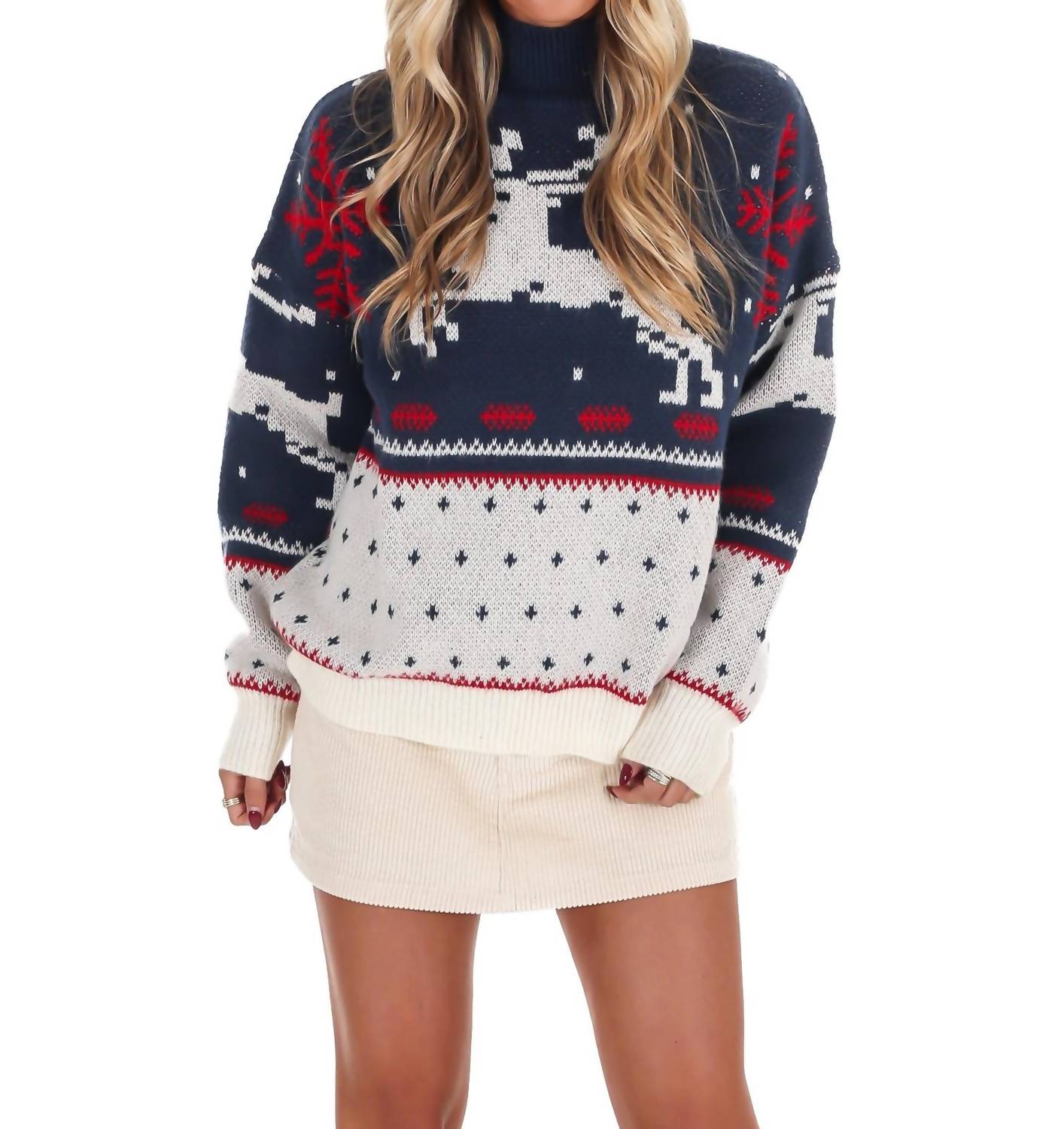Le Lis - Fair Isle High Neck Sweater
