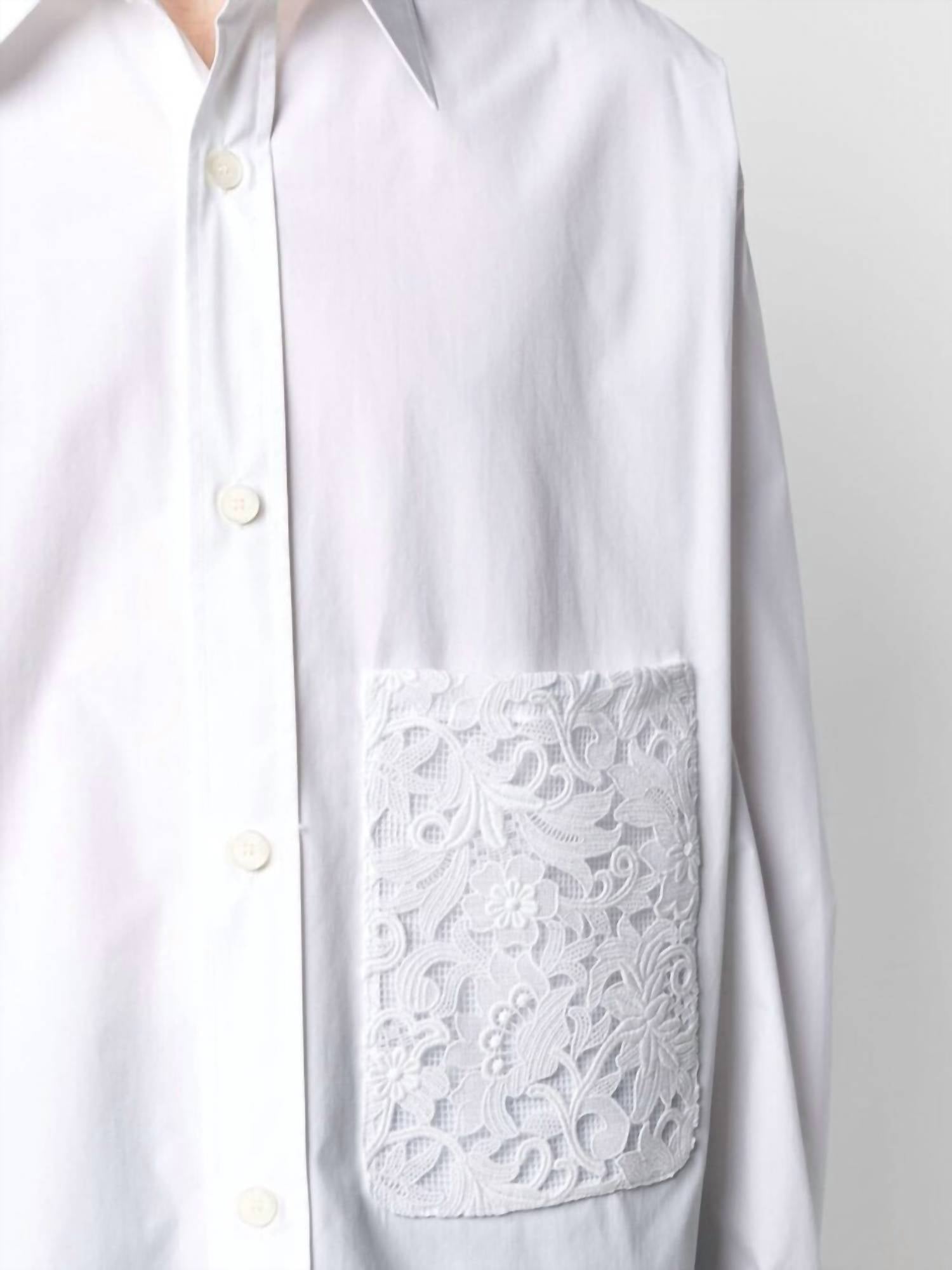 Valentino - Floral Lace Pocket Shirt