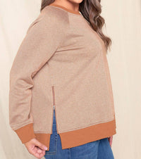 Doe And Rae - Curvy Piper Side Zipper Top