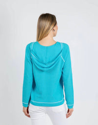 Elliott Lauren - Waffle Stitch V-Neck Hoodie
