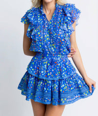 Karlie - Summer Fruit Floral V-neck Dress