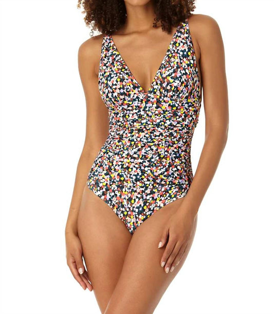 Anne Cole - Soft Band Shirred One Piece Swimsuit