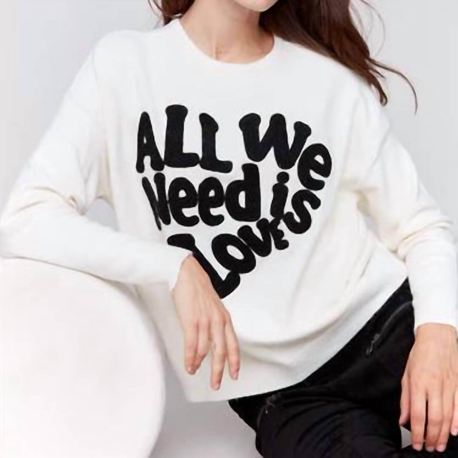 Charlie B - All We Need Is Love Sweater - Plus
