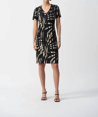 Joseph Ribkoff - Tropical Print Silky Knit Shift Dress