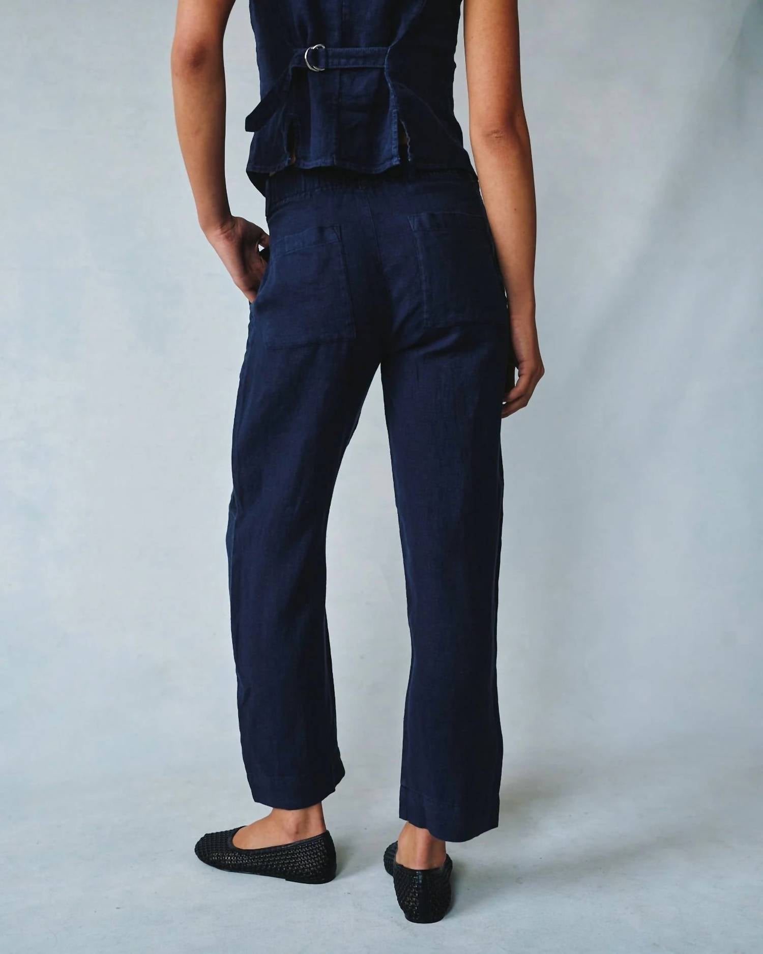 Bella Dahl - Luxe Linen Pleated Wide Leg Ankle Pant