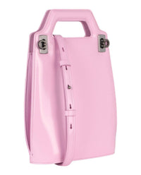 Salvatore Ferragamo Women's Micro Wanda Patent Leather Shoulder Bag in pink - women's bag - detail view
