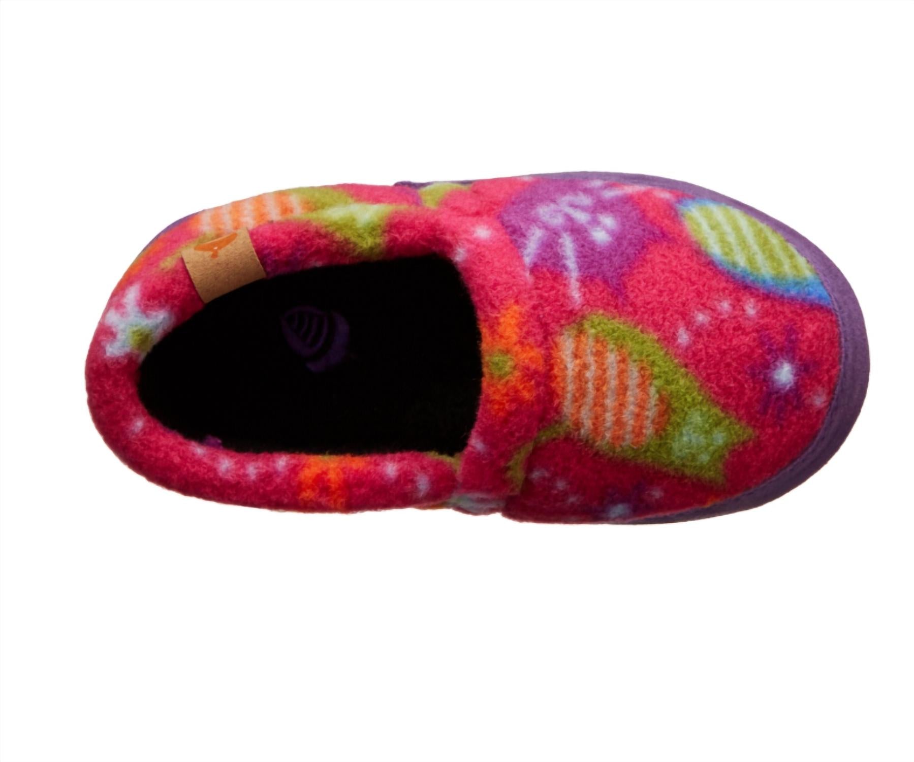 Acorn Kids Moc Slipper in fat cat pink - kids' shoe - alternate view