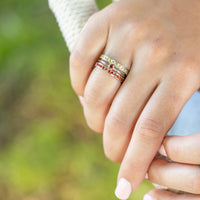 Starlette - Women's Garnet Eternity Band Ring