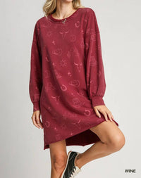 Umgee - Country Graphic Sweatshirt Dress