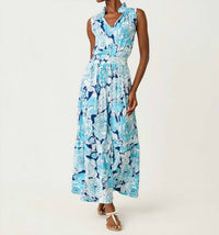 Lilly Pulitzer AMIRIA MAXI DRESS in capri blue rosanna - women's dress
