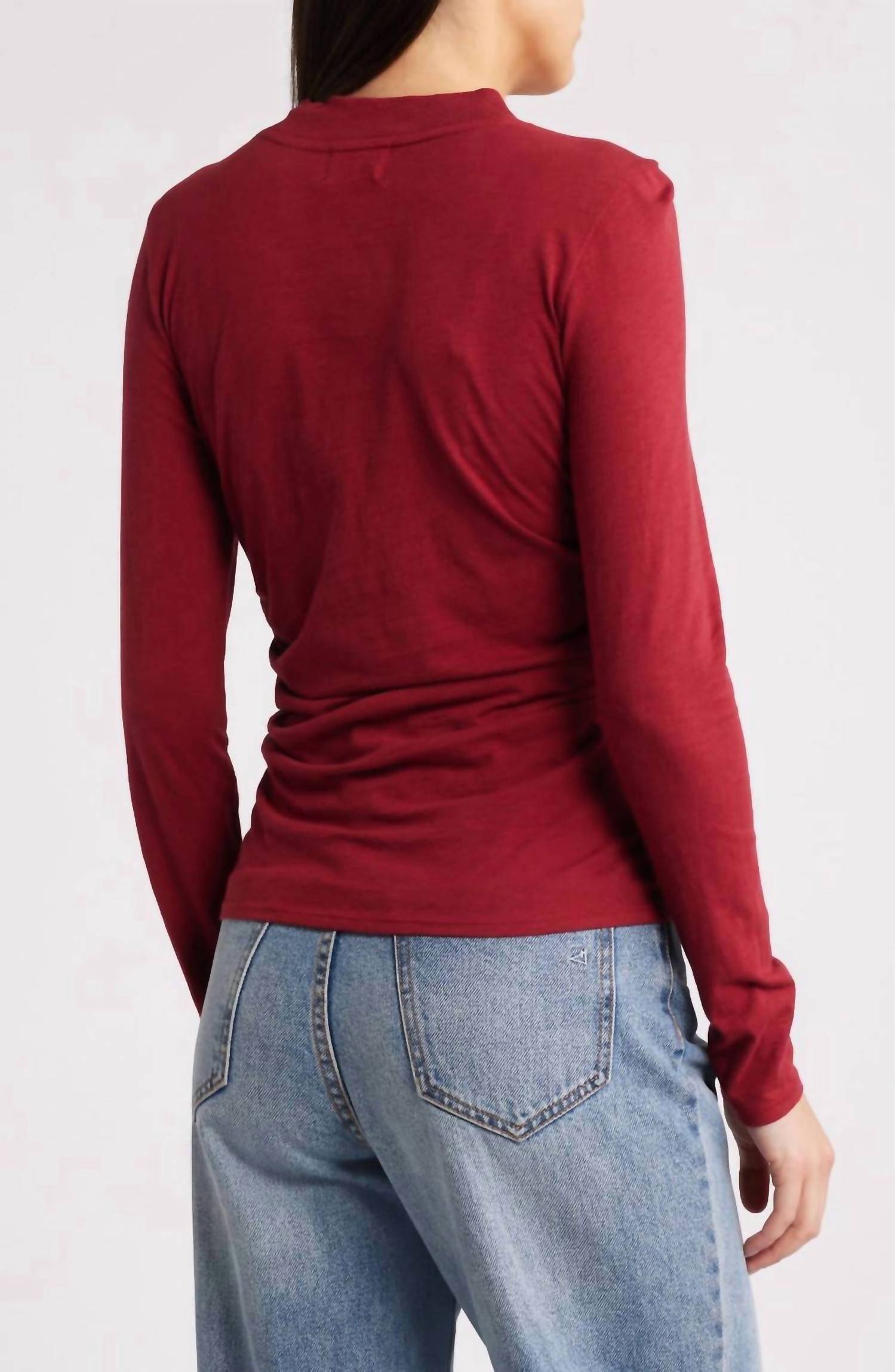 Nation Ltd - Rita Mock Neck Long Sleeve Top