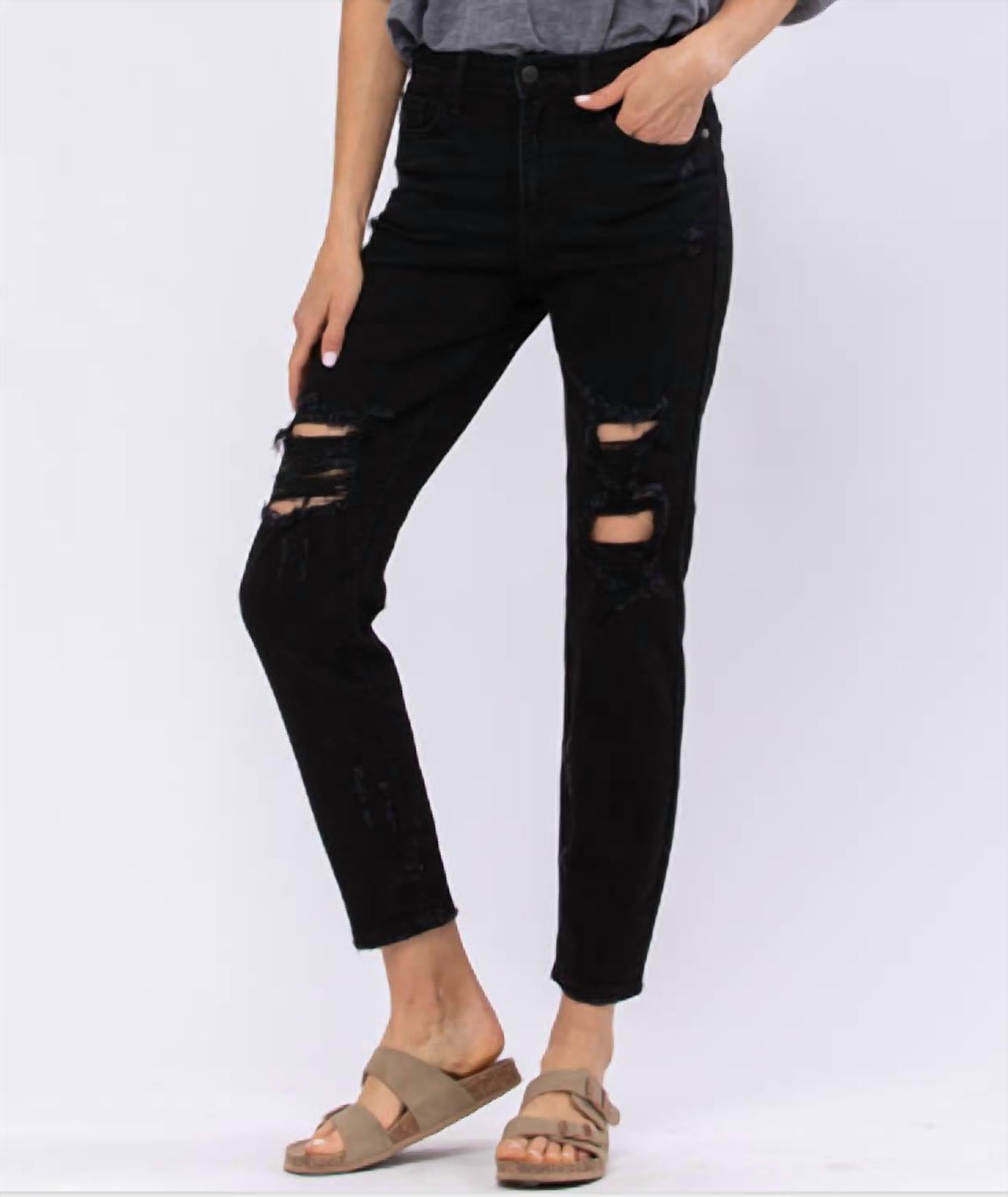 Judy Blue - High Waist Destroyed Boyfriend Jeans