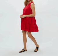 Michael Stars Sandra Knee Length Dress in rumba - women's dress - alternate view