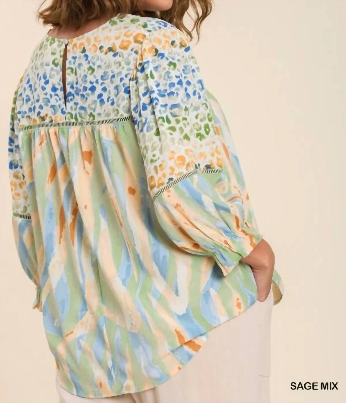 Umgee - Hazel's Pastel Mixed Print Top