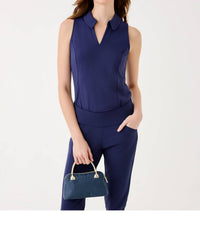 Lilly Pulitzer Luxletic Martina Polo in true navy - women's tank top - view 5