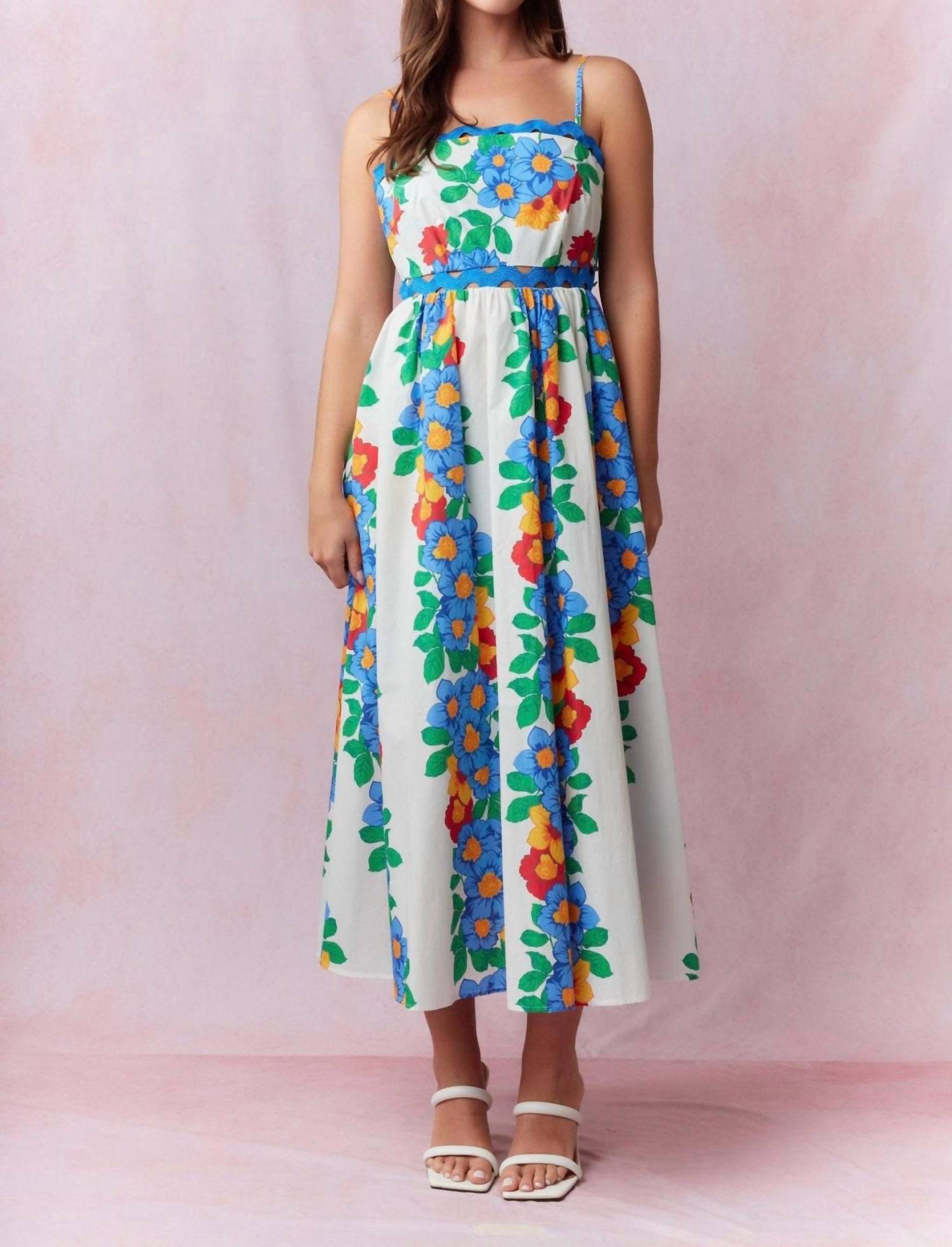 Peach Love - Hadley Floral Maxi Dress