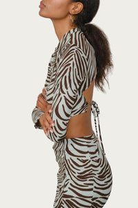OPEN-BACK TOP AND MIDI SKIRT SET