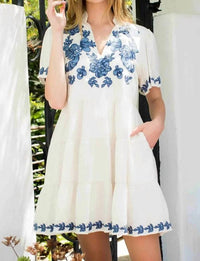 Mint Exclusives - Jackie Flutter Sleeve Embroidered Dress