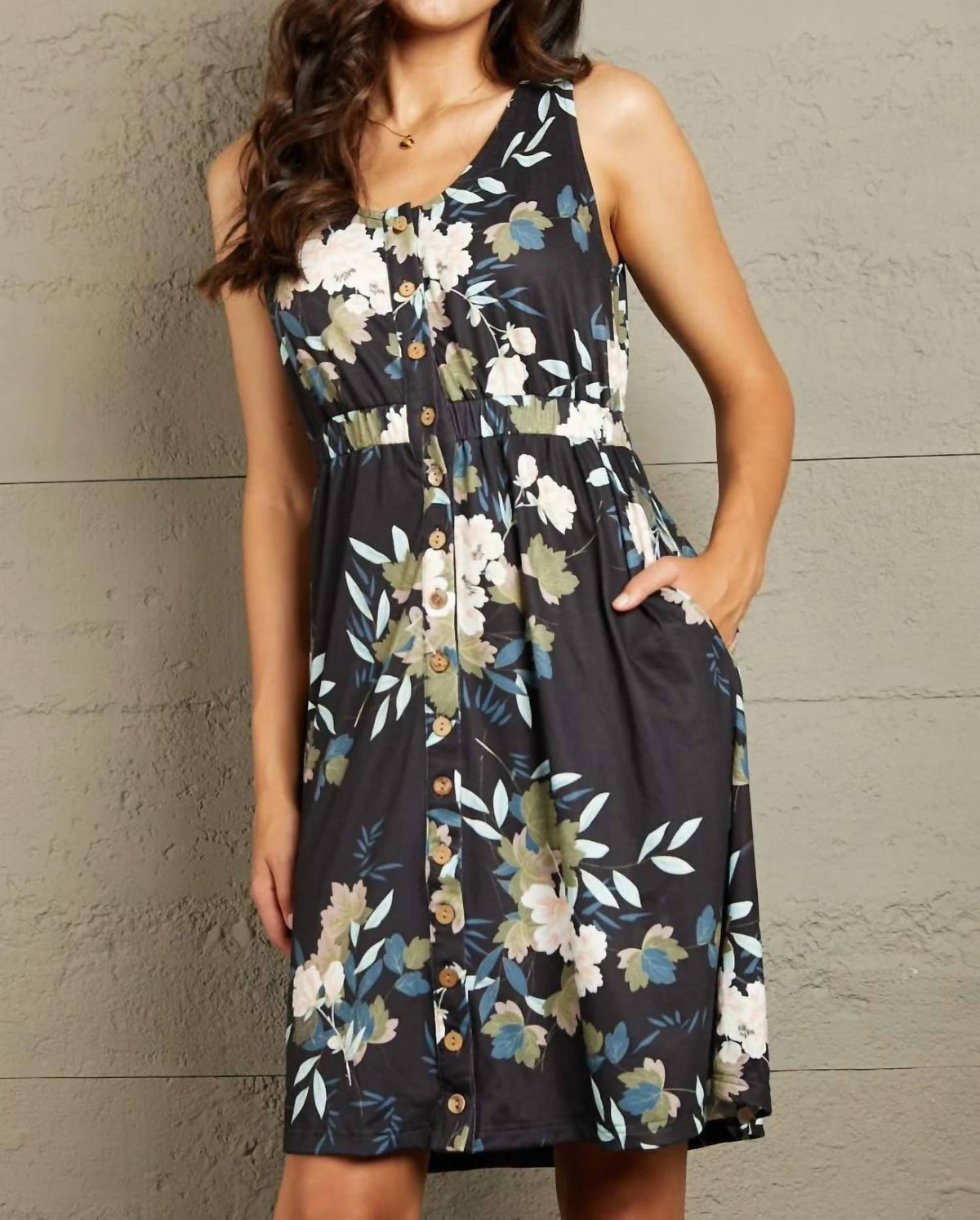 Double Take - Ruched Waist Side Slit Casual Magic Mini Dress