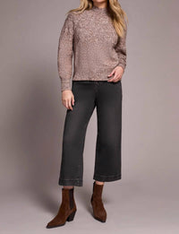 Tribal - Two Tone Mock Neck Sweater