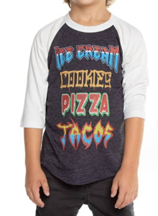 BOYS RECYCLED VINTAGE JERSEY 3/4 SLEEVE RAGLAN BASEBALL TEE