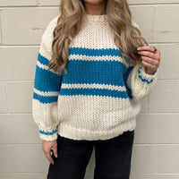 Blue Blush - Amanda Striped Sweater