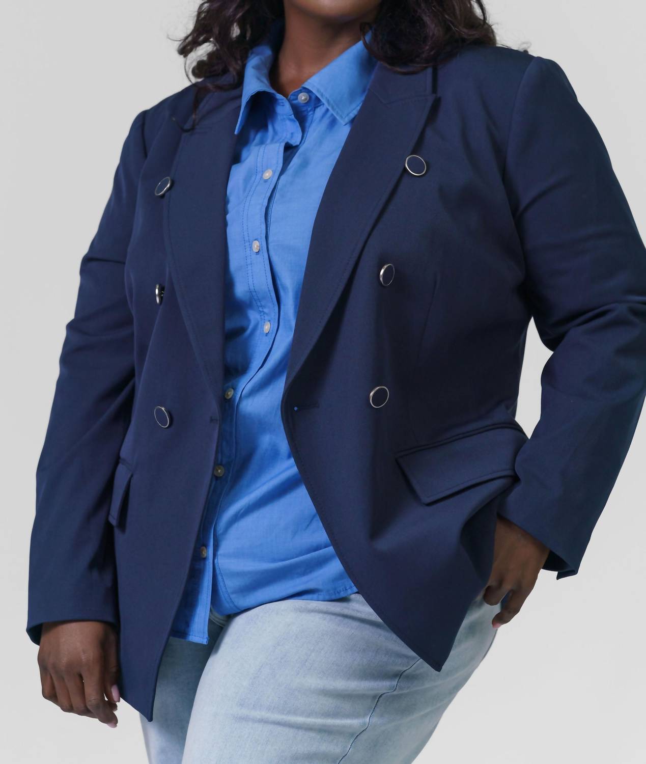 Tanya Taylor - Michelle Button Front Long Sleeve Jacket - Plus