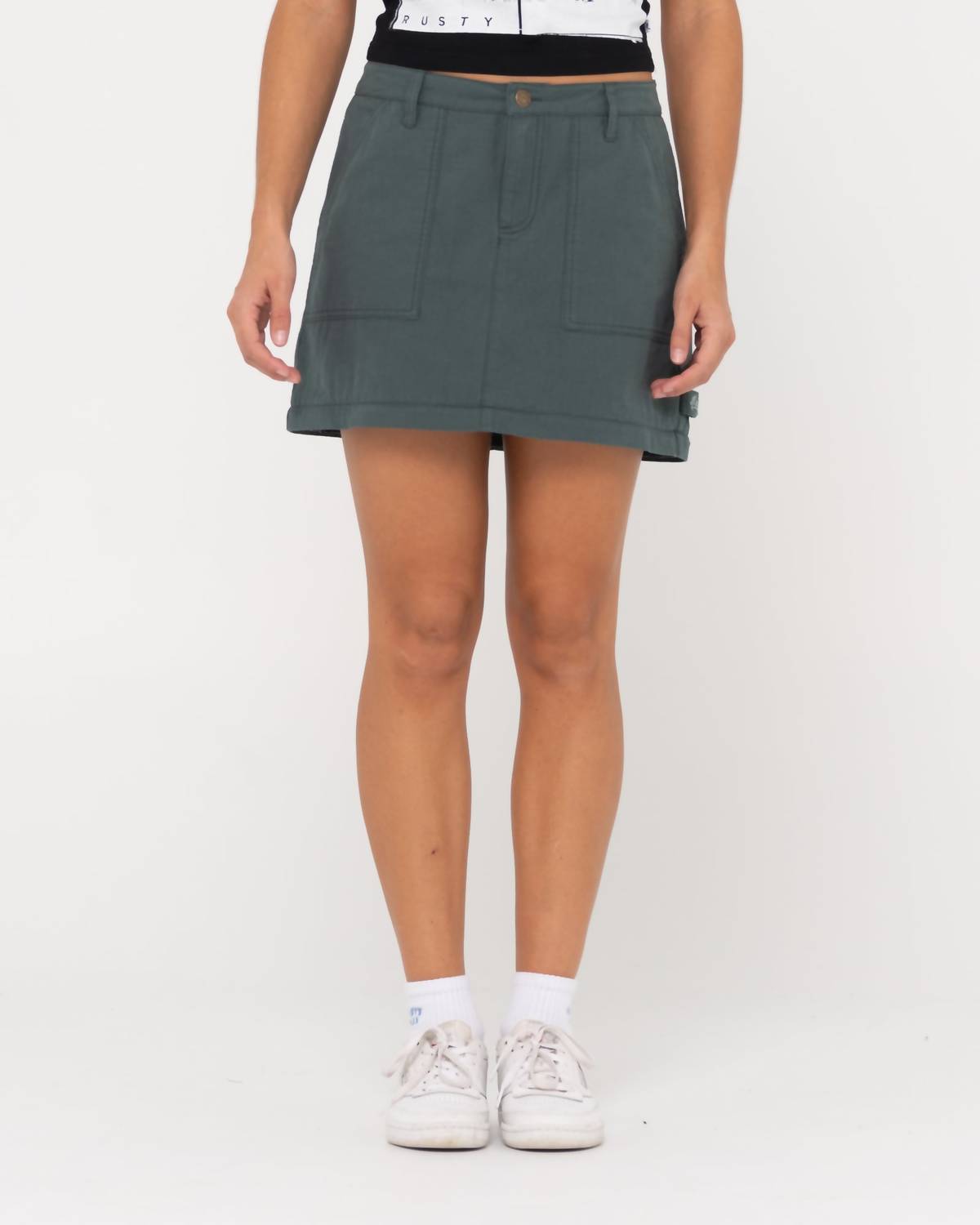Rusty - Billie Low-Rise Ripstop Zip Off Skirt