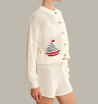 525 America - Tide Mesh Nautical Cardigan