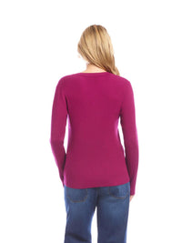 Karen Kane - Ribbed V Neck Sweater