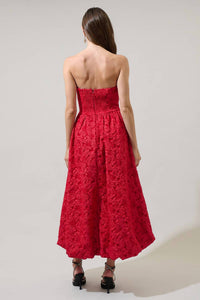 Sugarlips - Arielle Jacquard Belle Strapless Maxi Dress