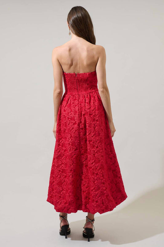 Sugarlips - Arielle Jacquard Belle Strapless Maxi Dress