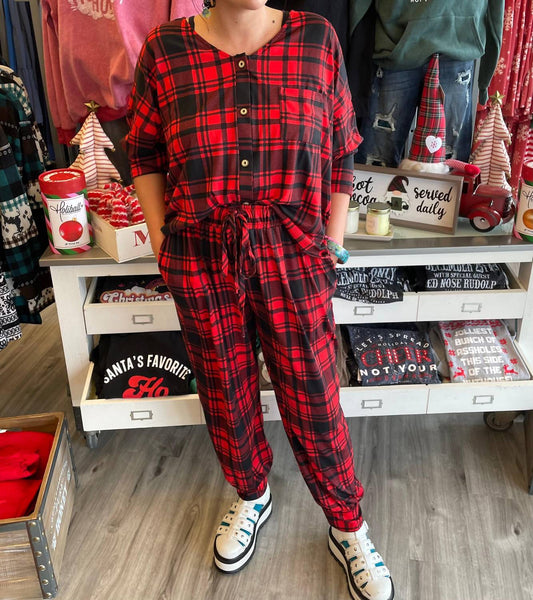 White Birch - Women's Plaid Pj Set