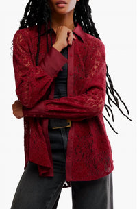 Free People - Faith Lace Button-up Shirt