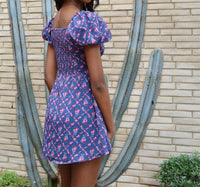 Katie J NYC Sailboat Trellis Greta Dress in purplefloral - kids' dress - detail view