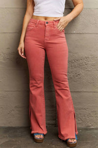 Risen - Bailey High Waist Side Slit Flare Jeans