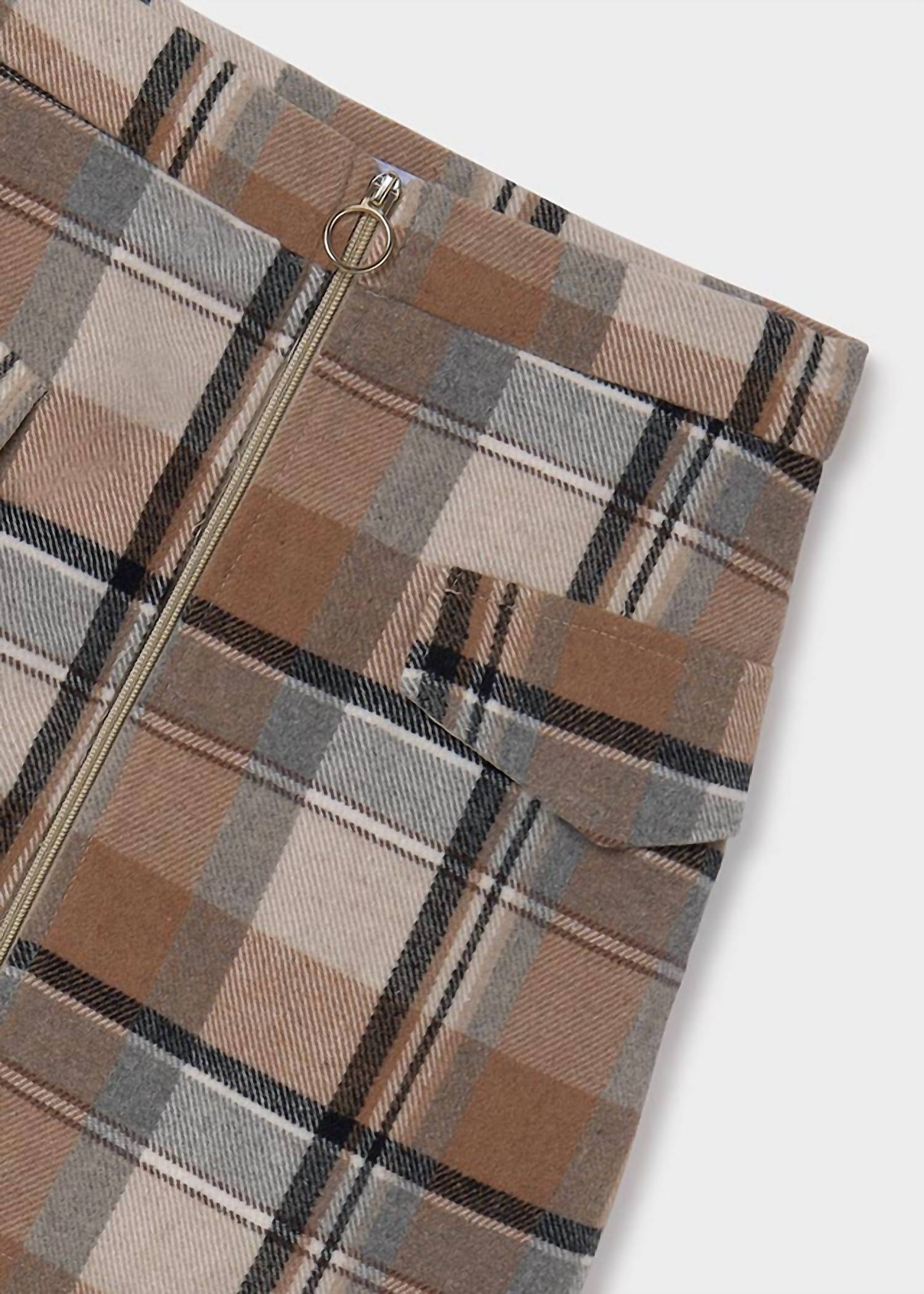 Mayoral - Check Mini Skirt