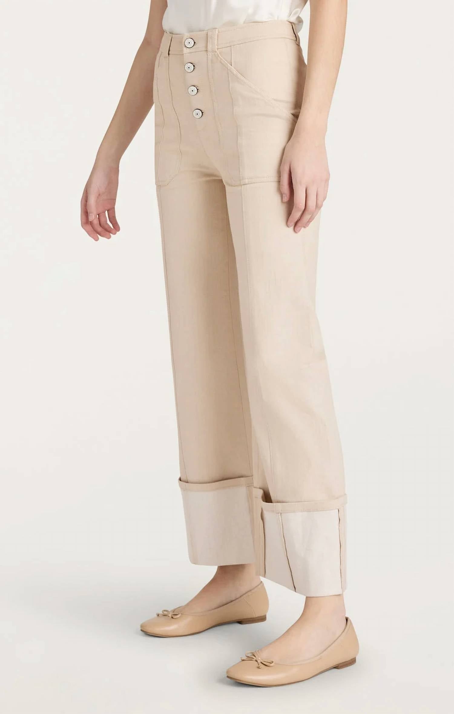 Cinq A Sept - Cuffed Benji Wide Leg Pants